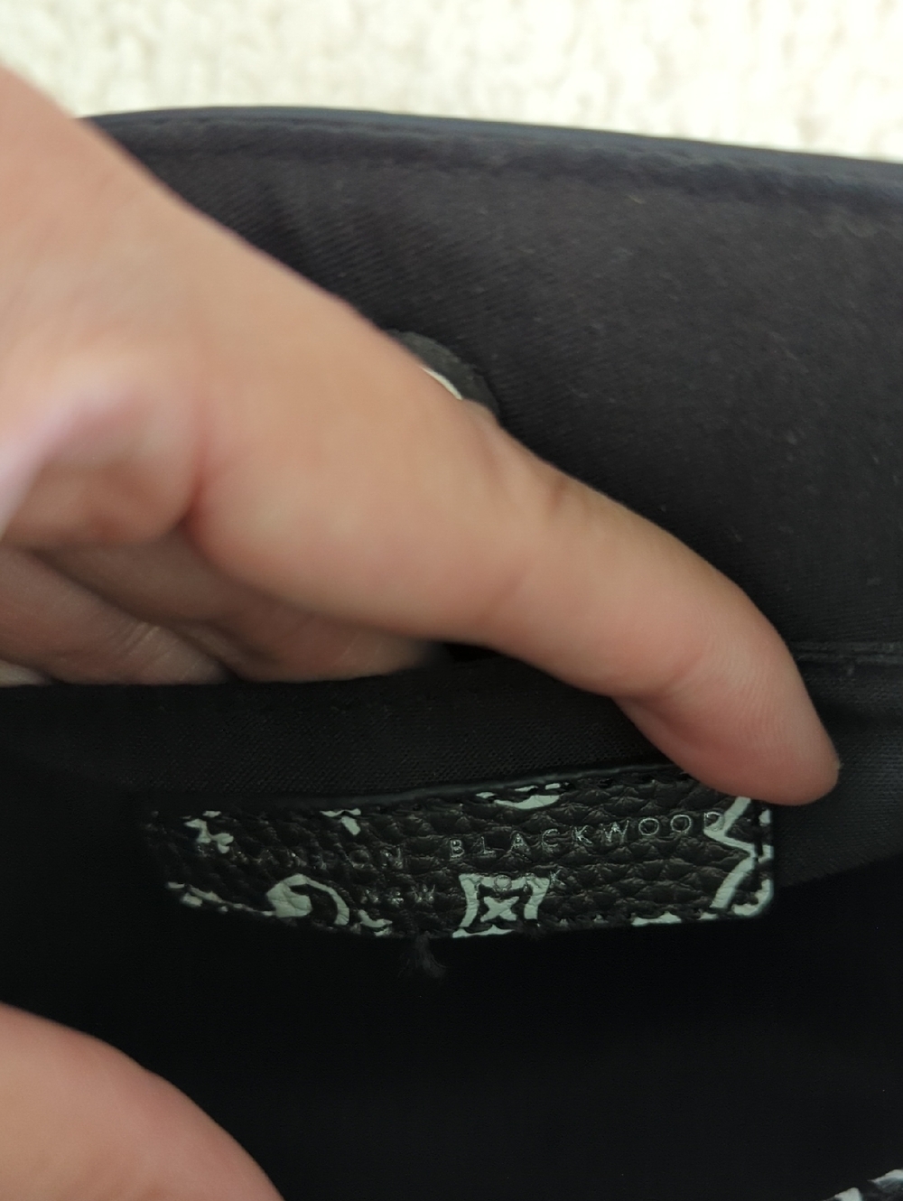 Brandon Blackwood Kuei bag in Black bandana Paisley print - Picture 10 of 11